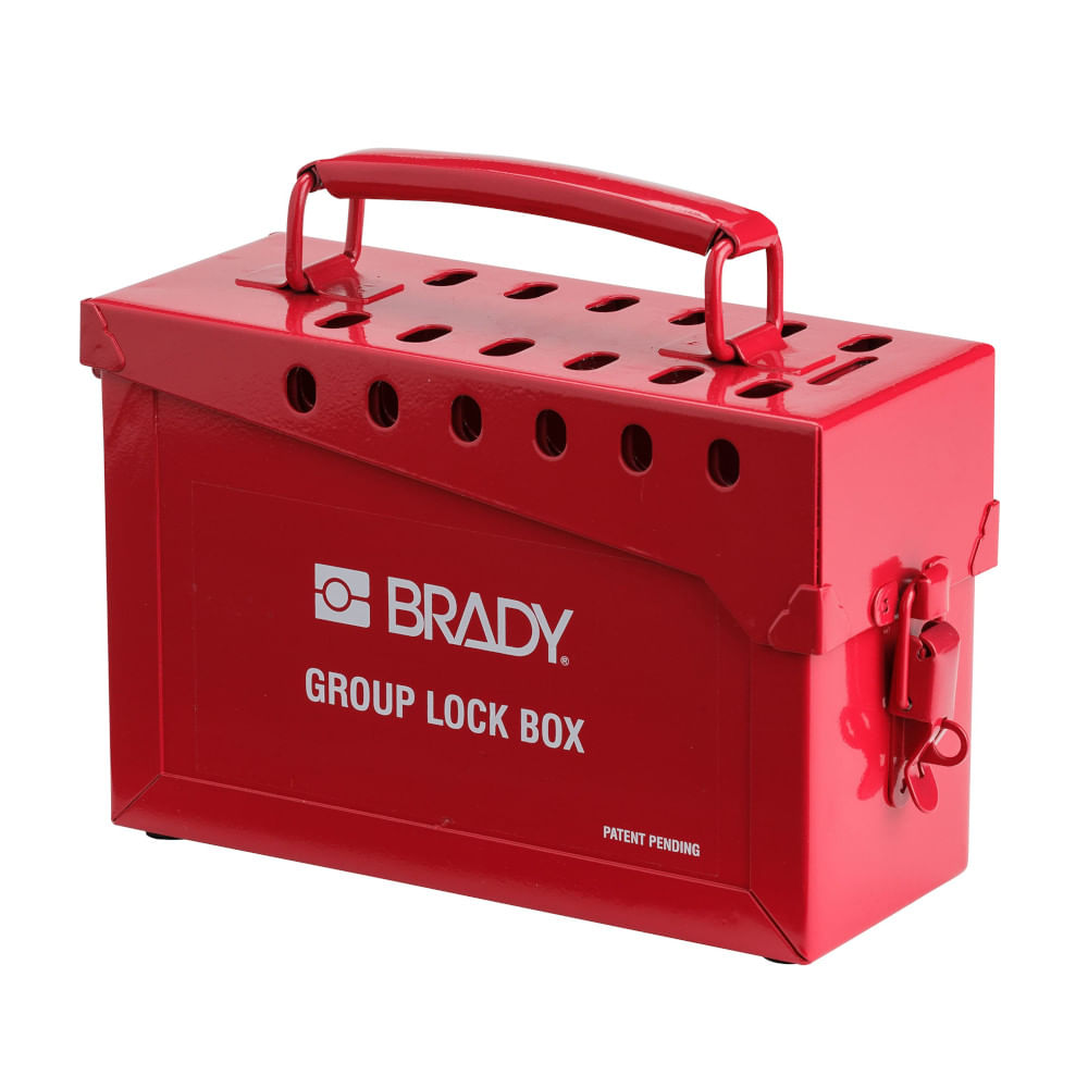 Caixa Travamento Portátil Metálica Vermelha 65699 Brady - Dimensional