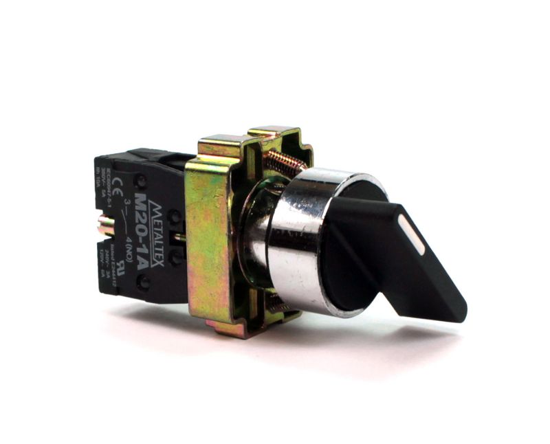 Chave Comutador Seletor 2 Posições 5A 380V M20SHR3B1A Metaltex