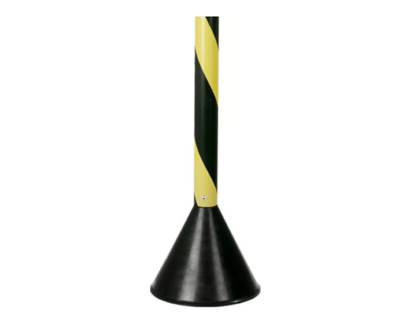 Pedestal Segurança/Sinalização Plástico Preto/Amarelo 90cm | Imagem Ampliada