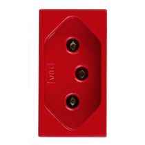 Tomada Embutir Fêmea Bipolar + Terra 10A 250V Vermelho IP44 868060VM Steck