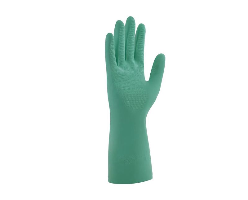 Luva Prot Química Nitrilica Verde Anti-Derrapante Tam 9/G