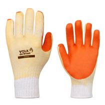Luva Tricotada Laranja Recoberto Banho Látex 101095705 Tamanho 9 CA 21367 Volk