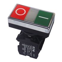 Frontal Botão Comando Iluminado Duplo Verde/Vermelho 22,5 Mm - M22DDLGRX1X0 - EATON