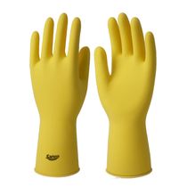 Luva Látex Natural Amarela Antiderrapante TOP Tamanho M CA 40044 Sanro