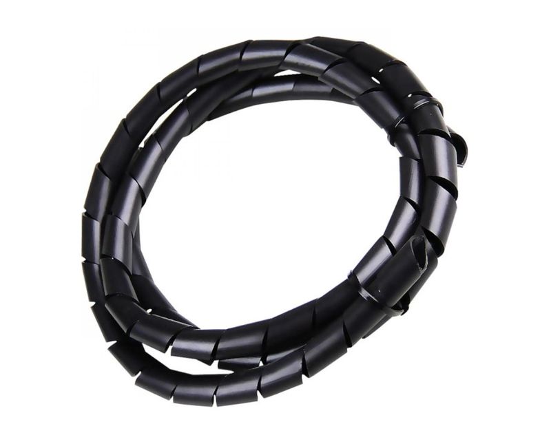 Tubo Espiral Fios/Cabos Polietileno Preto 1/2 " SPIRAL 12PT