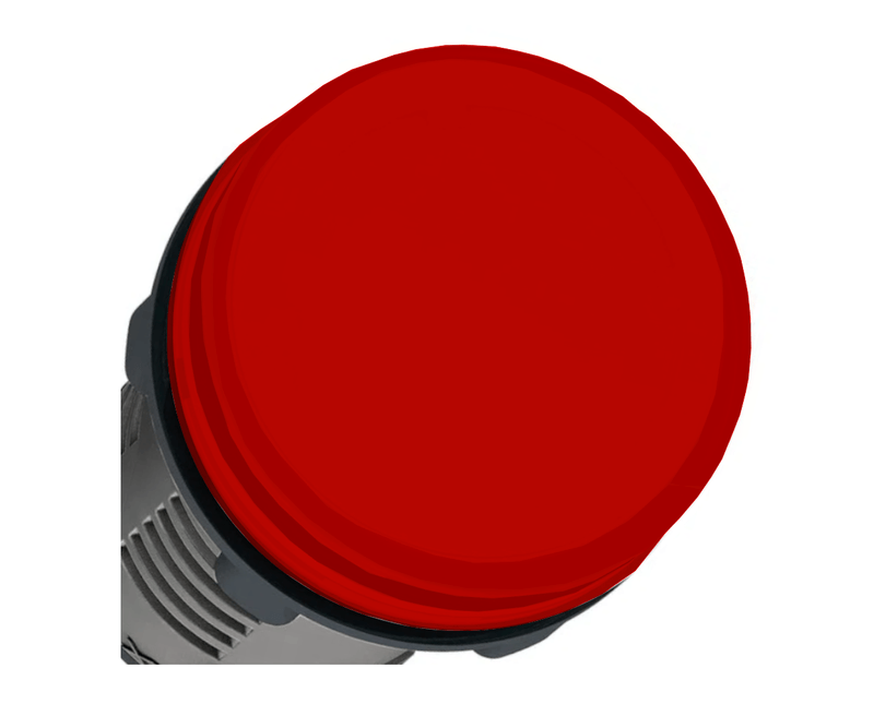 Sinaleiro Redondo Plástico Vermelho 22,0Mm 220V Led SLDS2201 Steck | Imagem ilustrativa ampliada na LED