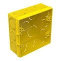 Caixa Passagem Embutir PVC Amarela 4x4" Tigre | Dimensional - imagem ilustrativa