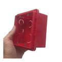 Caixa Passagem Embutir Pvc Vermelha 4x4" Sem Furação 689015 Pial Legrand - Dimensional | Lateral do produto