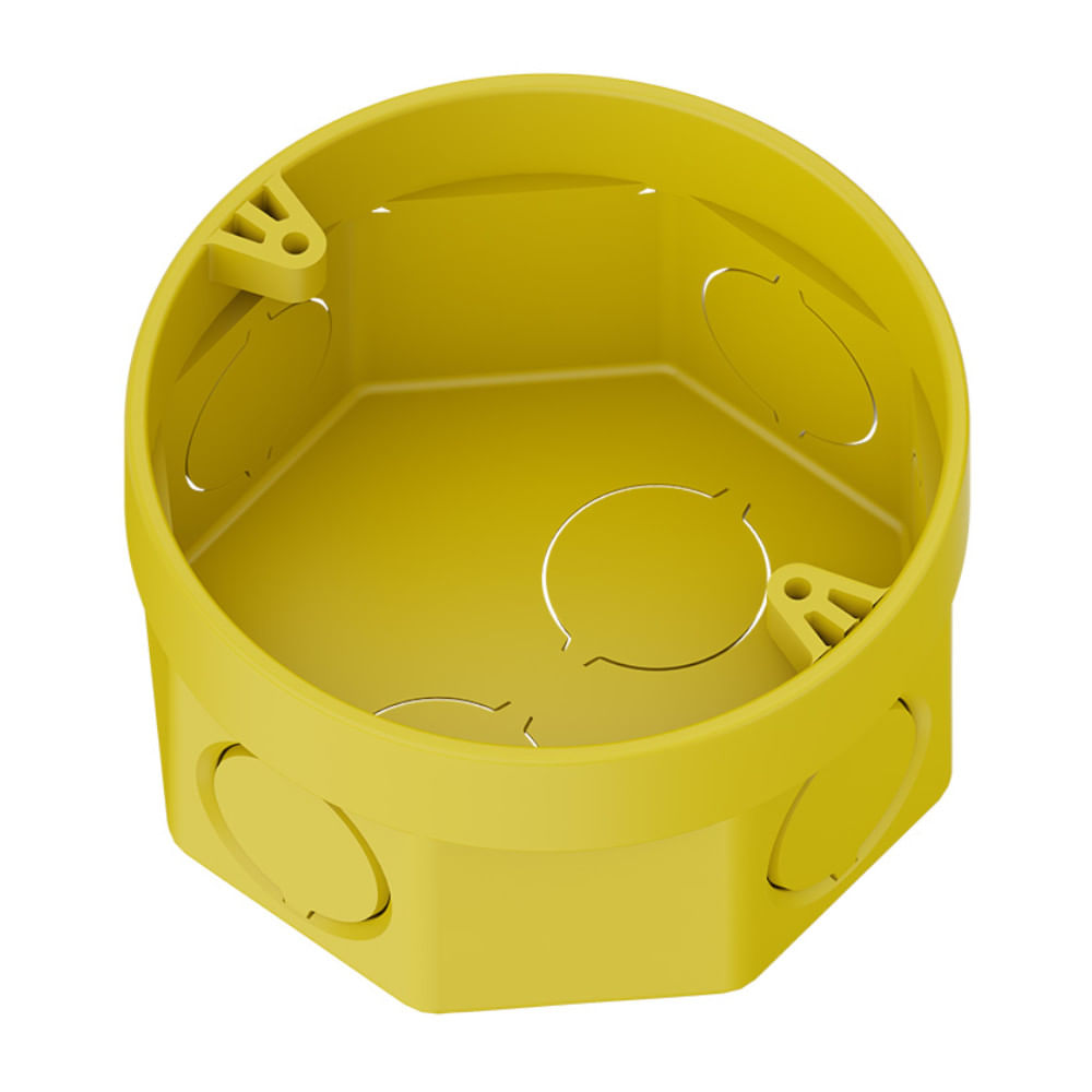Caixa Passagem Embutir Pvc Amarela 3x3