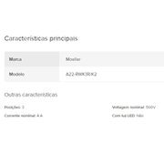 Botao Seletor Redondo Preto 500V 2Na Chave A22RWK3RK20 Eaton