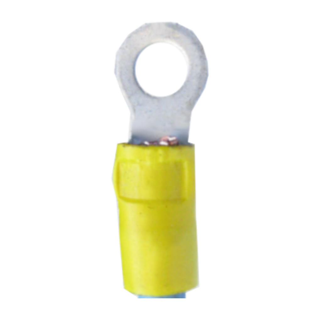 Terminal Elétrico Olhal Pre-Isolado 4mm 6mm2 Amarelo TP64