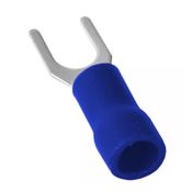 Terminal Elétrico Forquilha Pré-Isolado 4mm 2,5mm2 Azul TPF2,54 Intelli
