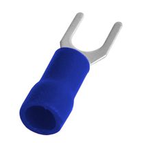 Terminal Elétrico Forquilha Pré-Isolado 4mm 2,5mm2 Azul TPF2,54 Intelli