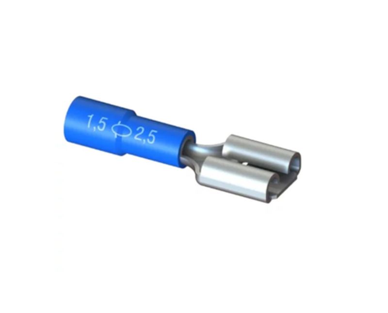 Terminal Elétrico Macho Pré-Isolado 1,5-2,5mm2 Azul MA2,56 Intelli | Imagem ilustrativa - Posição vertical