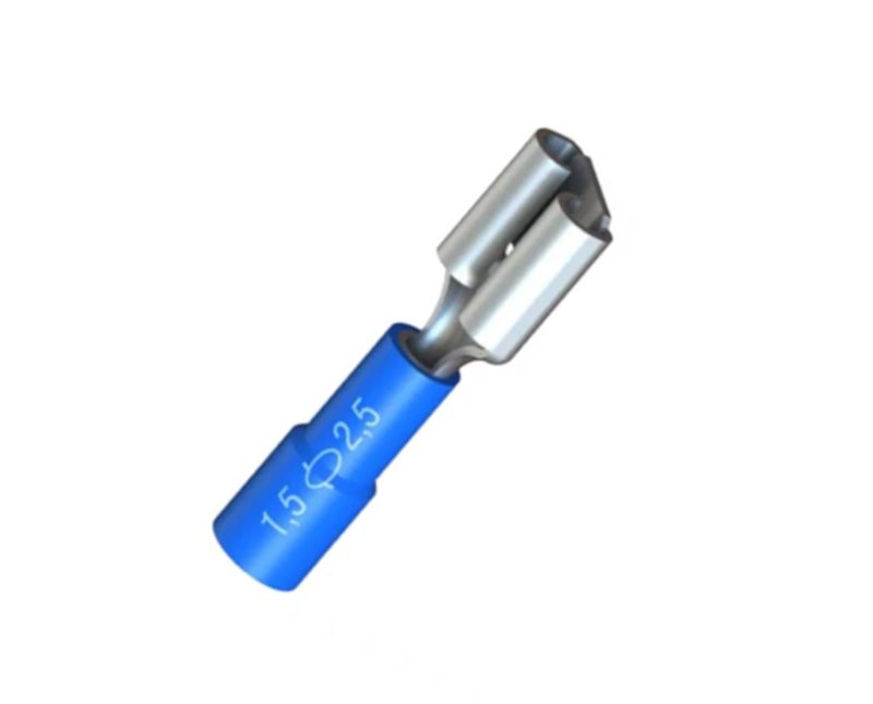 Elétrico Macho Pré-Isolado 1,5-2,5mm2 Azul MA2,56 Intelli | Imagem ilustrativa - Posição horizontal