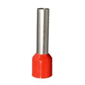 Terminal Elétrico Tubular Duplo (Ilhos) Pré-Isolado 1mm2 Vermelho H1/15D Conexel