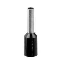 Terminal Elétrico Tubular Simples (Ilhos) Pré-Isolado 1,5mm2 Preto TI1,58 Intelli