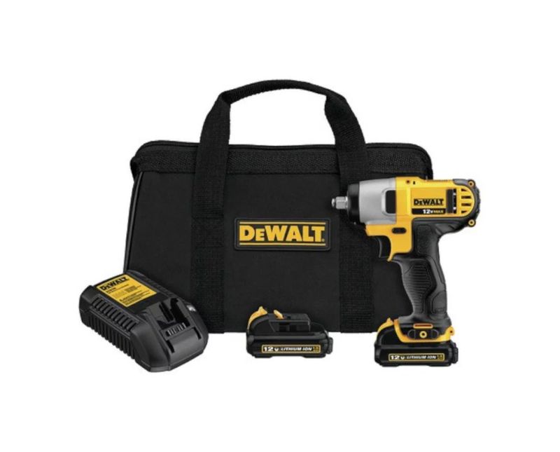 Chave De Impacto 3/8" 10Mm 12V 130Nm Carregador Bivolt e Bolsa DCF813S2BR Dewalt