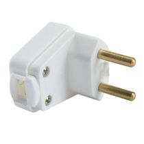 Plugue Macho Energia Predial Macho Corpo Triangular Branco 2 Polos 250 V 10 A 57402008 TRAMONTINA