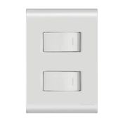 Interruptor Embutir 2 Simp Branco 250V 10A Com Placa 4X2 Branco Tramontina Eletrica