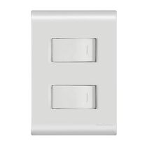 Interruptor Embutir 2 Simp Branco 250V 10A Com Placa 4X2 Branco Tramontina Eletrica