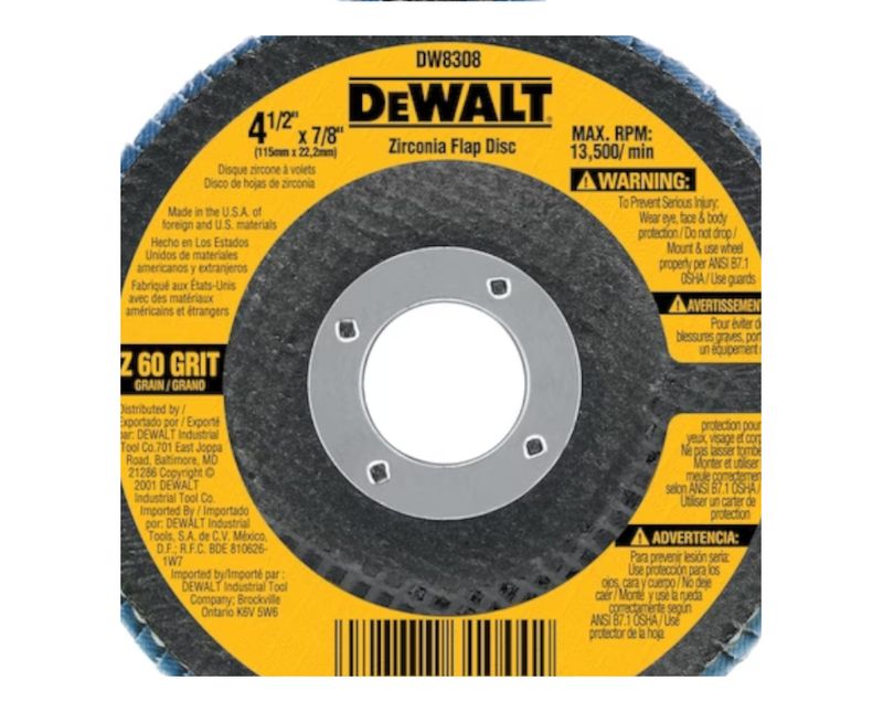 Disco-Flap-Fibra-Conico-4-1-2-X7-8--Z-60-DW8308BR-Dewalt