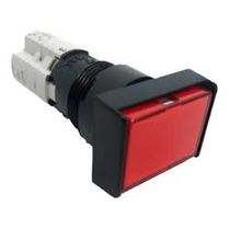 Botão Iluminado Retangular Vermelho 16Mm 24V 1Na+1Nf Impulso Com Led LU001CLED1324VCC Ace Schmersal