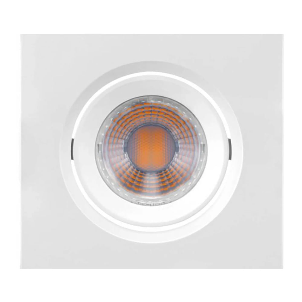 Luminaria Led Quadrado Embutir Branco 100240V 2700K 1X 3W 435724