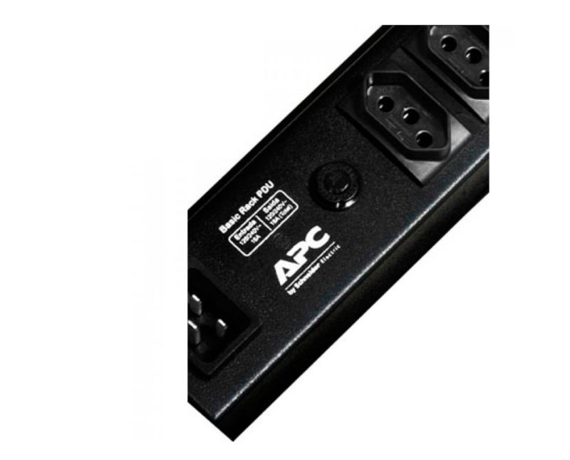 Rack Pdu 1u 16a Bivolt 20x 14136 Preto AP0001BR APC - Imagem ilustrativa - Zoom ampliado no modelo