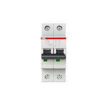 Disjuntor Mini Bipolar 16A 400/440VCA D 10KA S200 S202D16 Abb