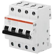 Disjuntor Mini 4P 0,5A 230/400V Curv C 15Ka S200M S204MC0,5 ABB