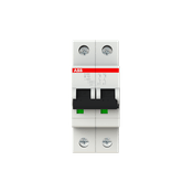 Disjuntor Mini Bipolar 10A 230/400V Curv B 6Ka S200 S202B10 ABB