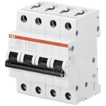 Disjuntor Mini Tetrapolar 6A 440VCA C 15KA S200M S204Mc6 Abb