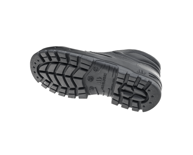 Botina Cadarço Bidensidade Bico Composite Pap Preto Tamanho 41 50B22CPAP CA 45803 Marluvas - Dimensional | Visã inferior do produto, com foco na sola.