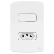 Conj Inter 1 Tec Par Bipolar Tomada 2P+T 20A 4X2 Br 13272580 Weg