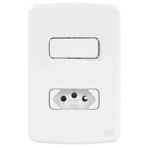 Conj Inter 1 Tec Par Bipolar Tomada 2P+T 20A 4X2 Br 13272580 Weg