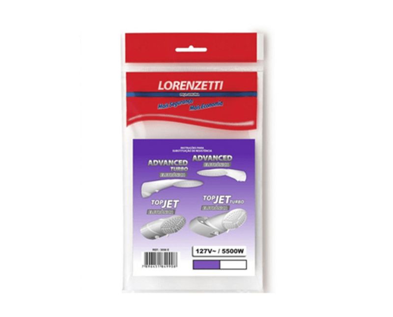 Resistência Aquecimento Chuveiro 5500W 127V 3056-E 7589077 Lorenzetti - DImeniosnal | Embalagem do produto