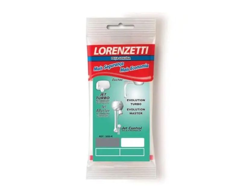 Resistência Aquecimento Chuveiro 5500W 127V 3055S Lorenzetti - Dimensional | Embalagem do produto