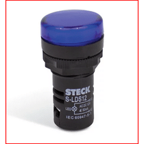 Sinaleiro Redondo Azul 220V Led SLDS2204FP Steck