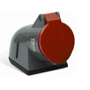 Tomada Sobrepor Fêmea 2 Polos + Terra 32A 380V Vermelho SN3209 Steck
