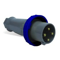 Plugue Industrial Macho 3 Polos + Neutro + Terra 125A 690V Azul S5679W Steck