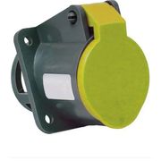 Tomada Embutir 2 Polos + Terra 32A 100/130V Amarelo 4H IP44 SN3244 Steck
