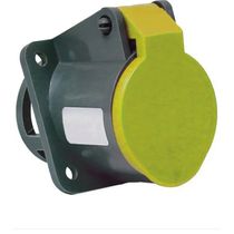 Tomada Embutir 2 Polos + Terra 32A 100/130V Amarelo 4H IP44 SN3244 Steck