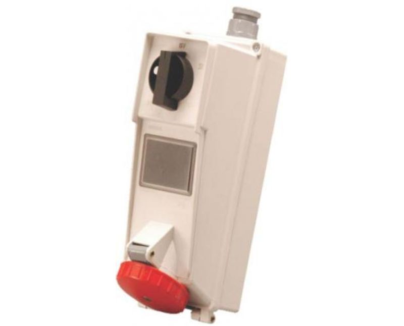 Tomada Sobrepor Fêmea 2 Polos + Terra 32A 250V Azul 6H Com
