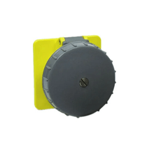 Tomada Embutir Fêmea 3 Polos + Neutro + Terra 16A 100/130V Amarelo 4H IP44 S5044 Steck