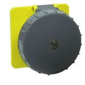 Tomada Embutir Fêmea 2 Polos + Terra 125A 100/130V Amarelo 4H IP67 S3644W Steck