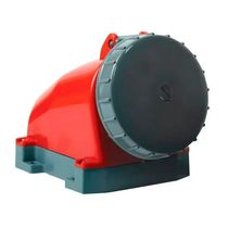 Tomada Sobrepor Fêmea 2 Polos + Terra 63A 440V Vermelho 9H IP67 Com Tampa S3509W Steck