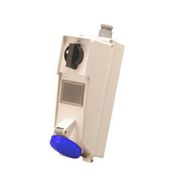 Tomada Sobrepor Fêmea 3 Polos + Neutro + Terra 16A 200/250V Azul 9H Bloqueio Com Tampa SS5009DDR Steck