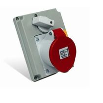 Tomada Sobrepor Fêmea 3 Polos + Terra 63A 460V Vermelho Bloqueio Com Disjuntor S45011DDJ Steck