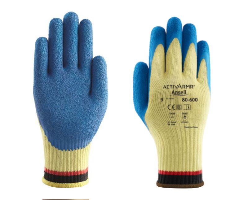 Luva Proteção Corte Látex Natural Anti-Derrapante - Ansell